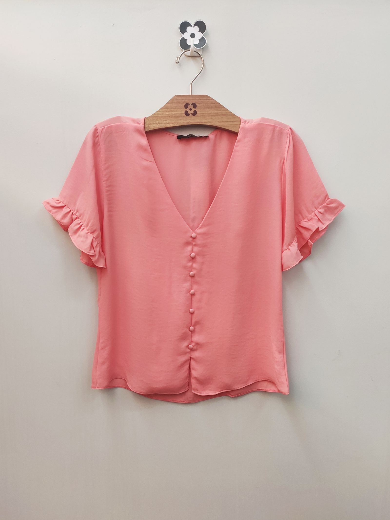 Blusa de crepe lisa