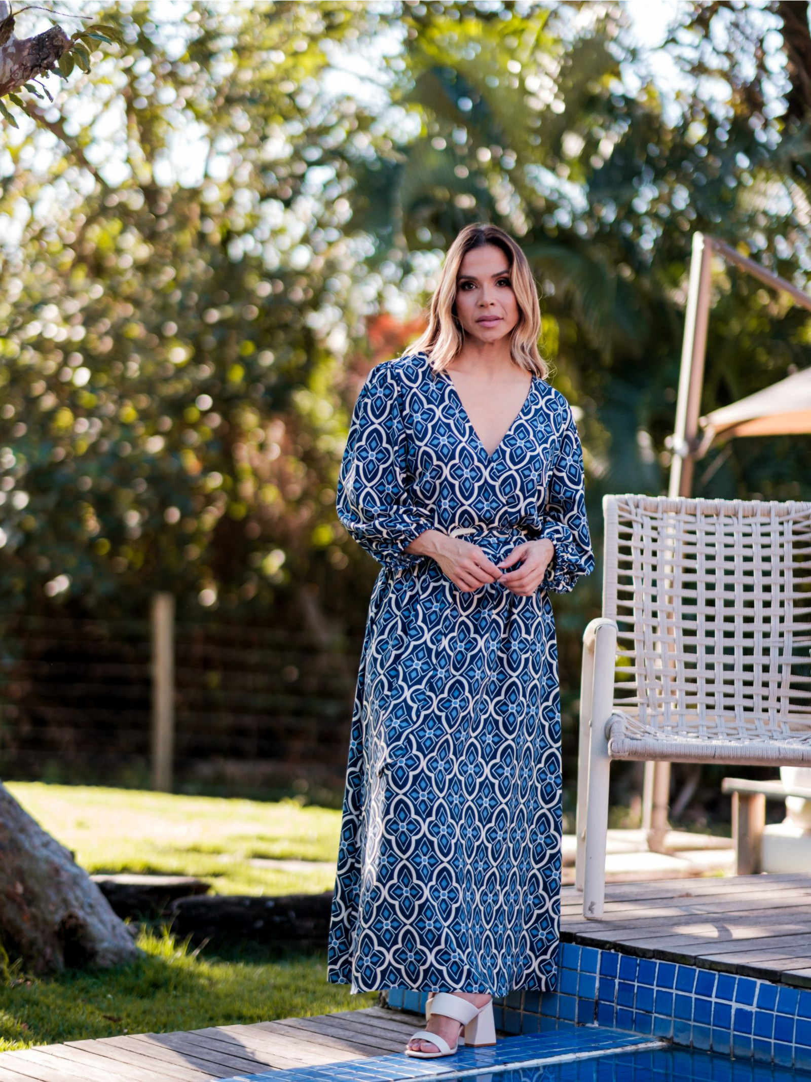 VESTIDO ESTAMPADO TRANSPASSADO