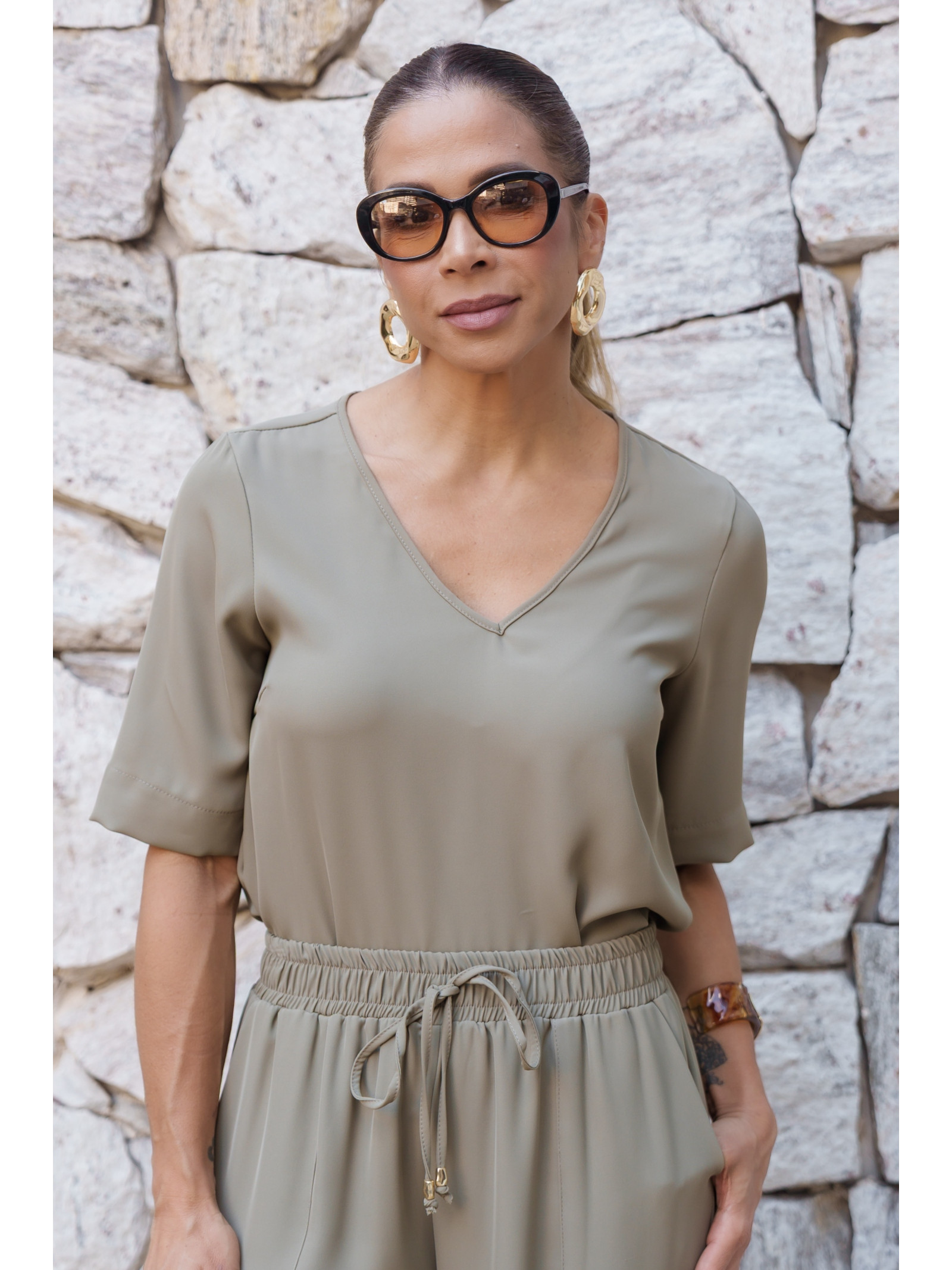 BLUSA ZENNA CREPE DECOTE