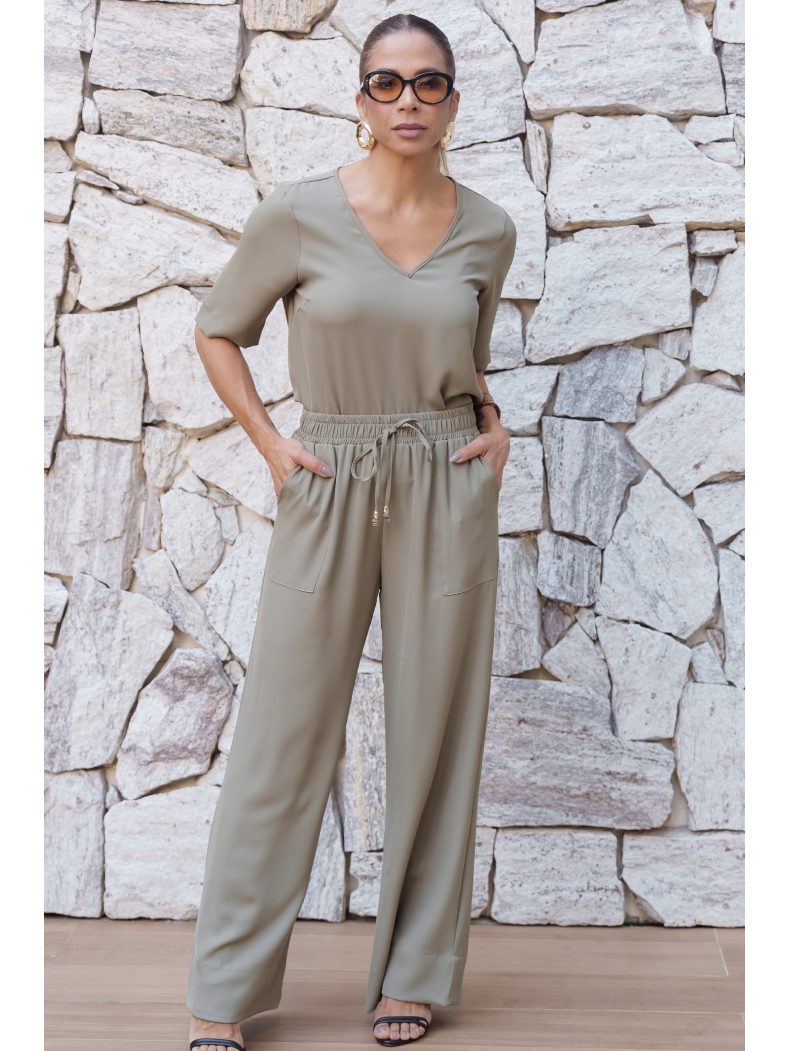 CALÇA ZENA CREPE ELÁSTICO